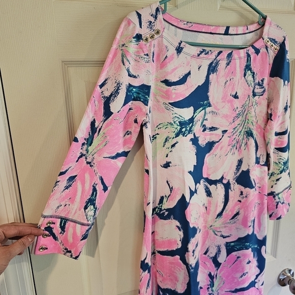 NWOT Lilly Pulitzer Sophie Sheath Sleeve Floral Jersey Knit Mini Dress - Picture 3 of 8